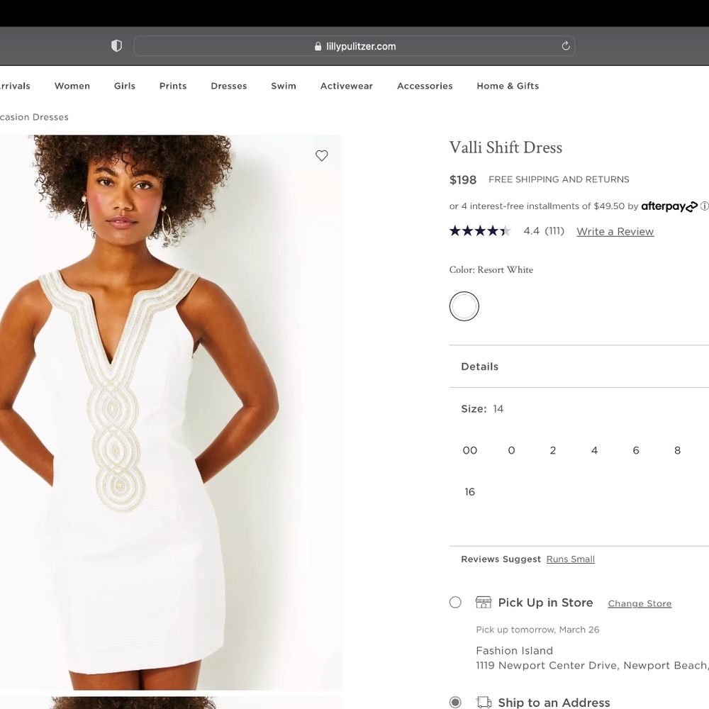 Lilly Pulitzer Valli Classic Shift Dress.